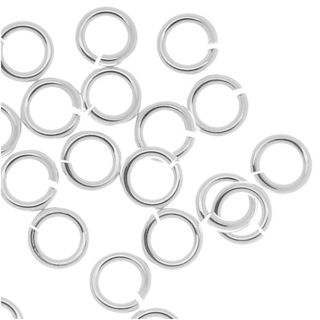 Beadaholique 20-Piece Sterling Jump Lock Rings, 4mm, 20-Gauge, Silver